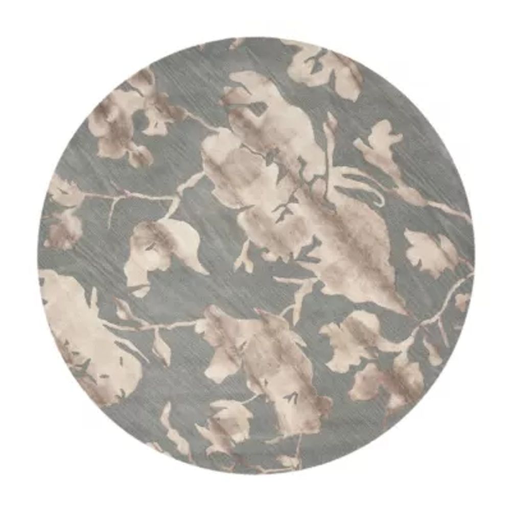 Safavieh Dip Dye Collection Jessie Floral Round Area Rug