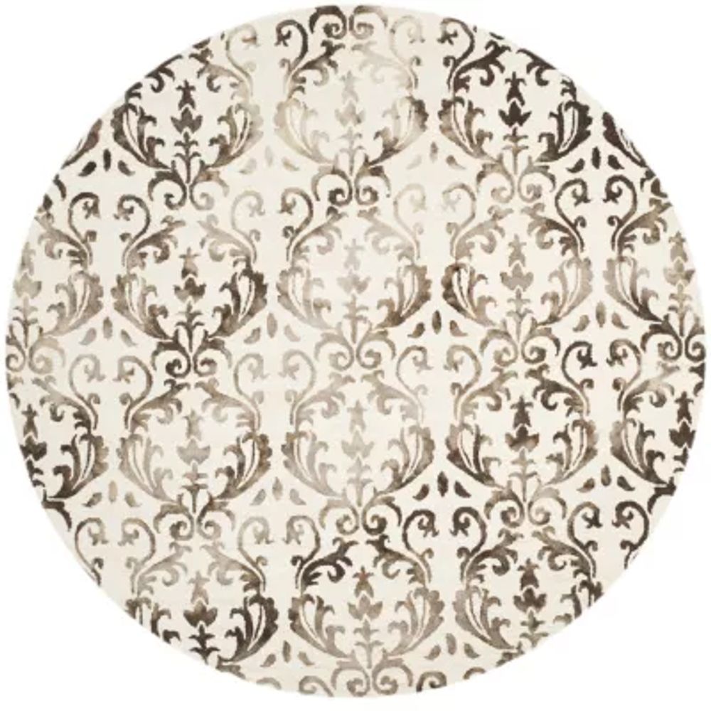 Safavieh Dip Dye Collection Mihail Floral Round Area Rug