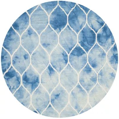 Safavieh Dip Dye Collection Nick Geometric Round Area Rug