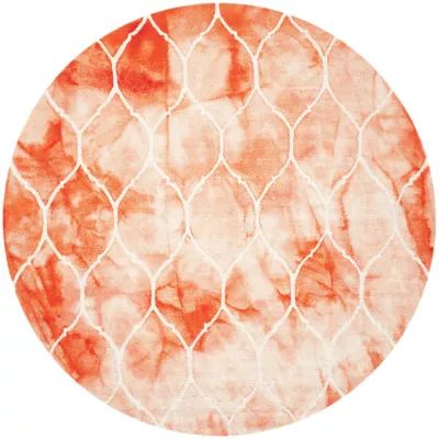 Safavieh Dip Dye Collection Nick Geometric Round Area Rug
