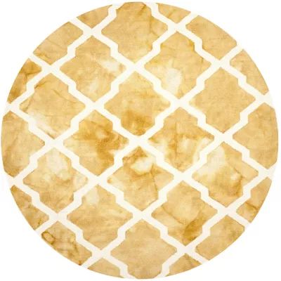 Safavieh Dip Dye Collection Petra Geometric Round Area Rug