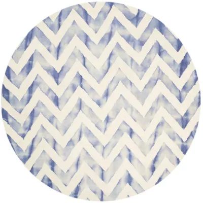 Safavieh Dip Dye Collection Ronnie Chevron Round Area Rug