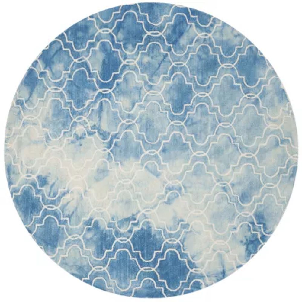 Safavieh Dip Dye Collection Serafim Geometric Round Area Rug