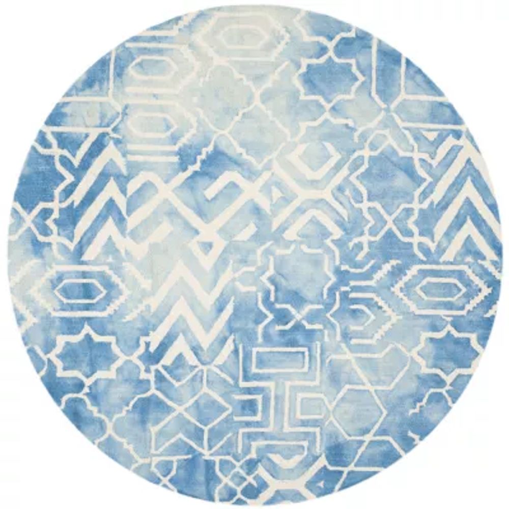 Safavieh Dip Dye Collection Venice Chevron Round Area Rug