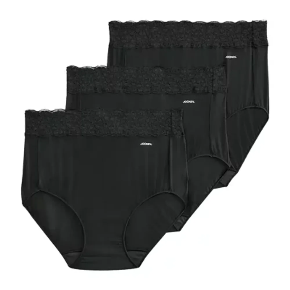 Jockey No Panty Line Promise® Tactel® Lace Full Rise Brief - 3 Pack-1876