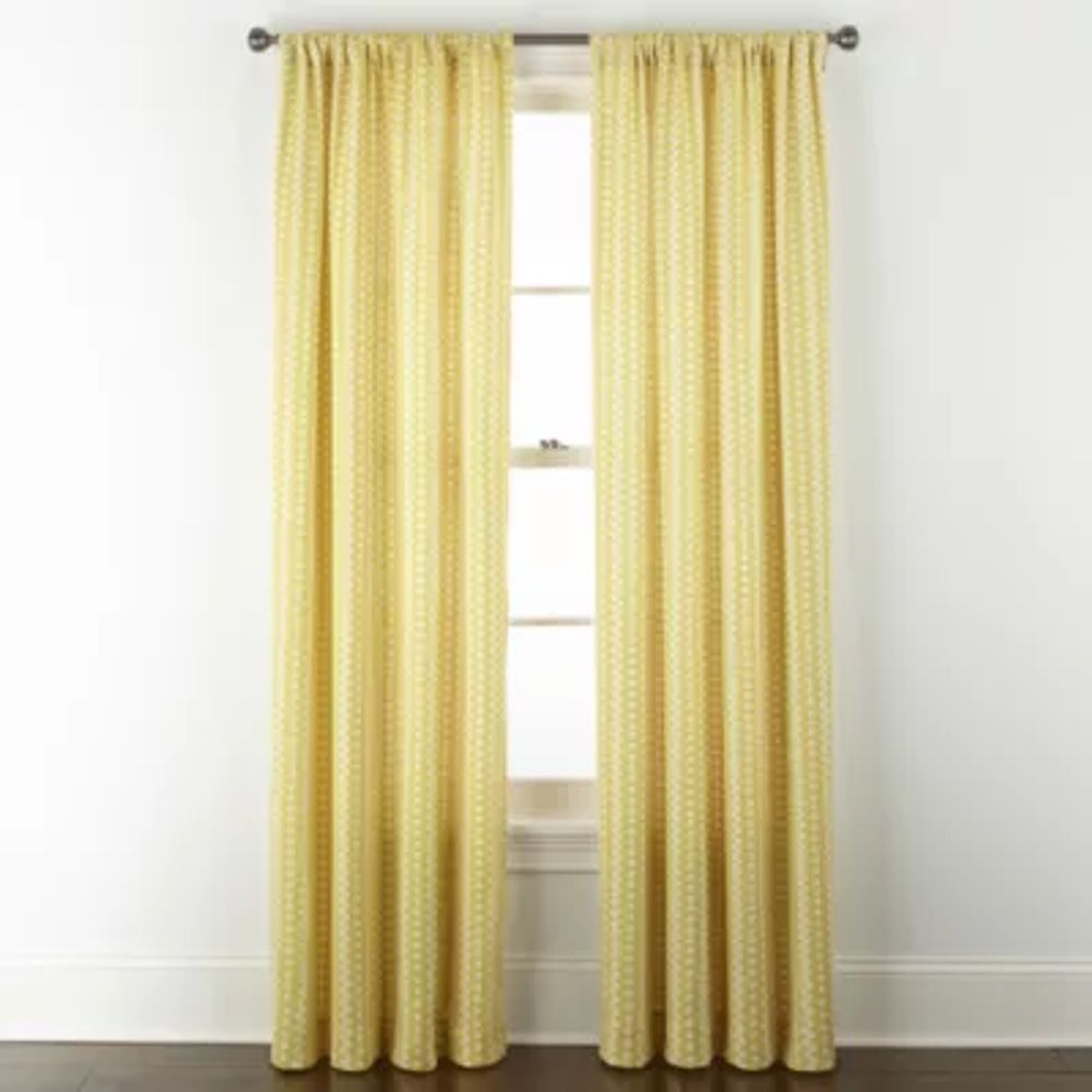 Home Expressions Stockholm Diamond Light-Filtering Rod Pocket Single Curtain Panel