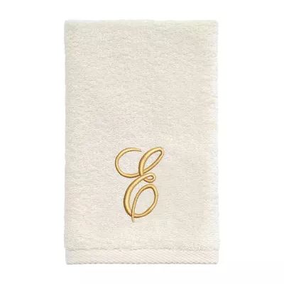 Avanti Premier Script Monogram Ivory/Gold Bath Towel Collection