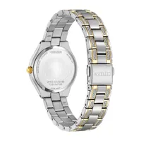 Citizen Silhouette Crystal Womens Crystal Accent Two Tone Stainless Steel Bracelet Watch Fe1234-50l