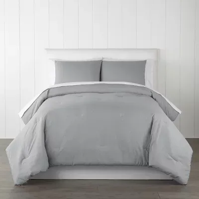 Home Expressions Intellifresh™ Antimicrobial Treated Heathered Solid Reversible Comforter Set