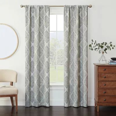 Eclipse Kerry Ogee Rod Pocket Energy Saving Blackout Set of 2 Curtain Panels