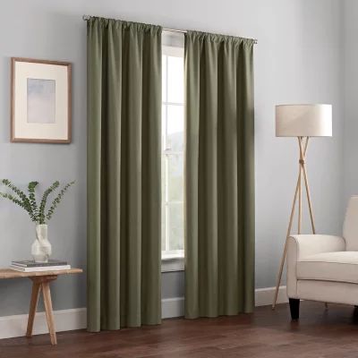 Eclipse Kendall Kids Thermaback Energy Saving Blackout Rod Pocket Single Curtain Panel