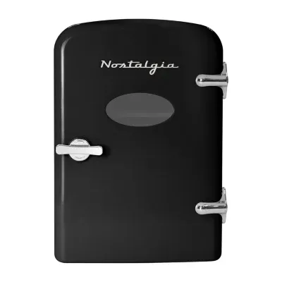 Nostalgia Retro 6-Can Personal Cooling And Heating Refrigerator With Dry Erase Door