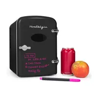 Nostalgia Retro 6-Can Personal Cooling And Heating Refrigerator With Dry Erase Door