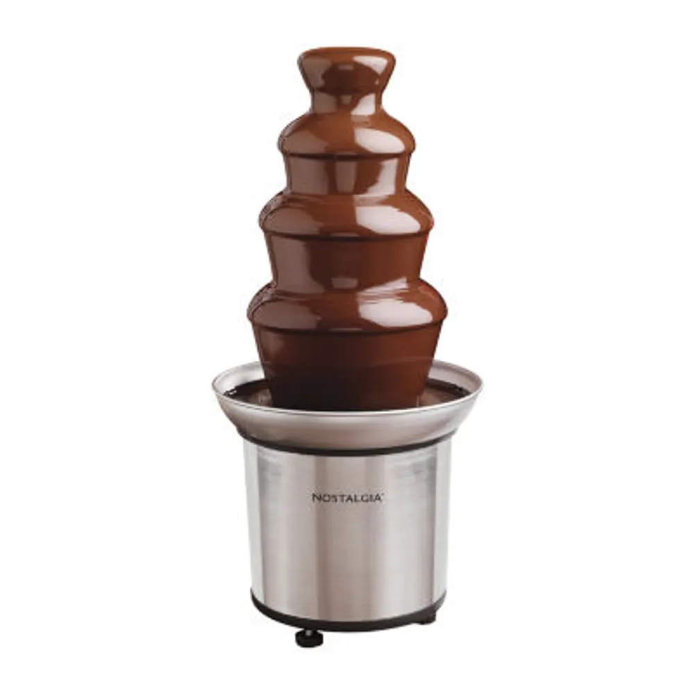 Nostalgia 4-Tier 2-Pound Stainless Steel Chocolate Fondue Fountain