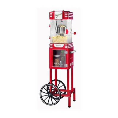 Nostalgia 47 Inch Retro Popcorn Cart - 2.5 Oz. Kettle