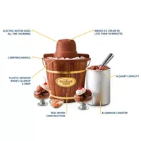 Nostalgia 4-Quart Wood Bucket Ice Cream Maker