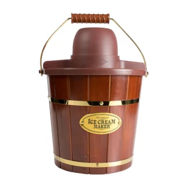 Nostalgia 4-Quart Wood Bucket Ice Cream Maker