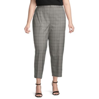 Worthington-Plus Womens Straight Pull-On Pants