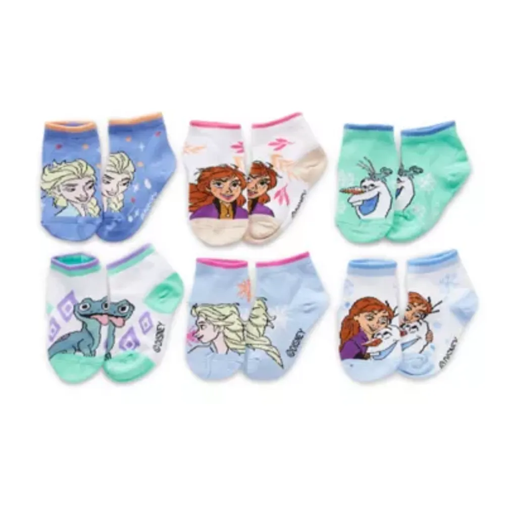 Toddler Girls 6 Pair Frozen Quarter Socks