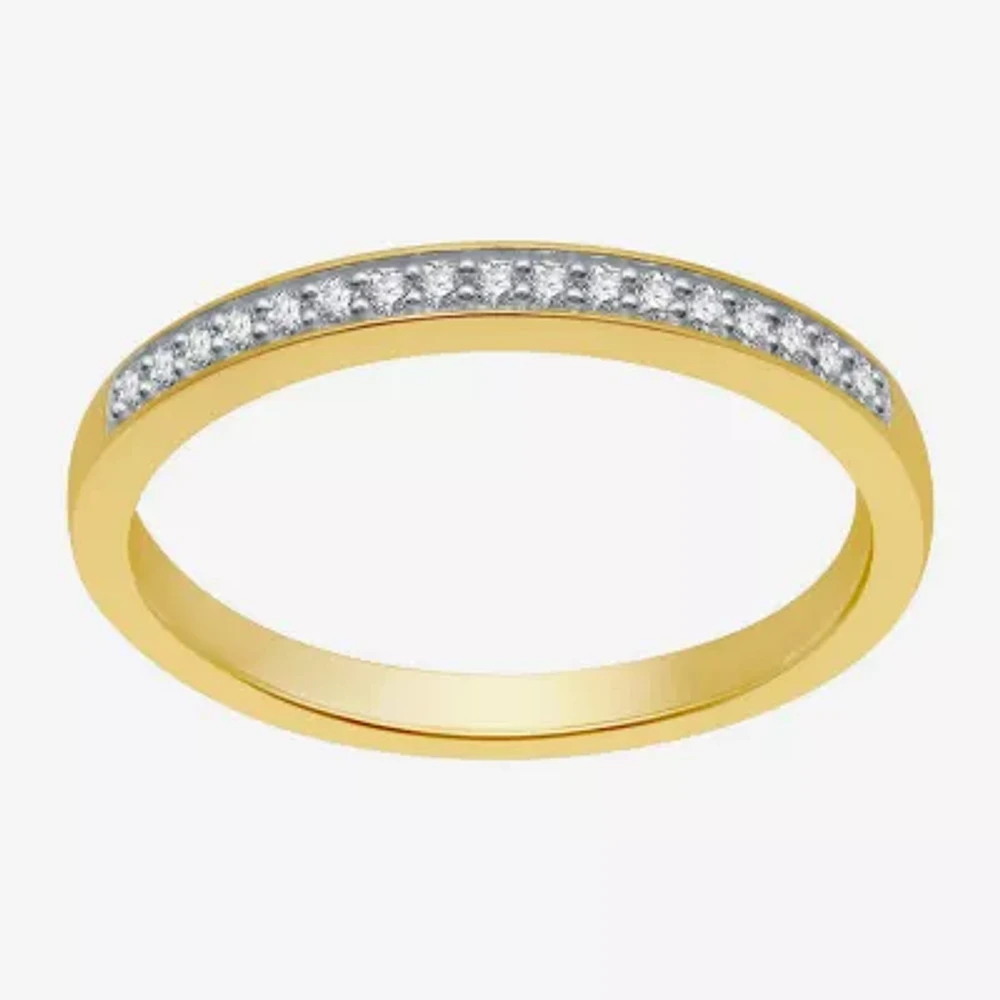 I Said Yes (H-I / I1) Womens 1/10 CT. T.W. Lab Grown White Diamond Sterling Silver Wedding Band