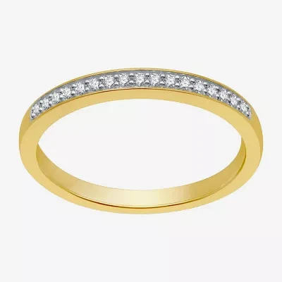 I Said Yes (H-I / I1) Womens 1/10 CT. T.W. Lab Grown White Diamond Sterling Silver Wedding Band