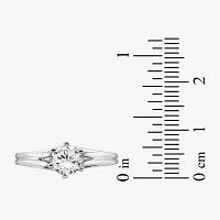 Womens 1 1/ CT. T.W. White Cubic Zirconia Sterling Silver Promise Ring