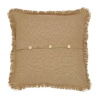 VHC Brands Veranda Burlap Natural Reversible Euro Sham