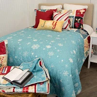 Your Lifestyle By Donna Sharp Retro Christmas Reversible Quilt Set