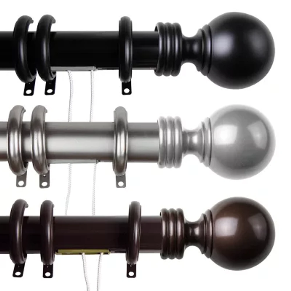 Rod Desyne Sphere Traverse Adjustable Curtain