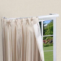 Rod Desyne One-Way Cord Traverse Adjustable Curtain - Left