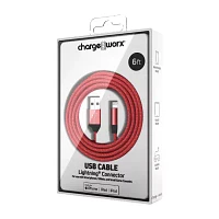 Chargeworx 6ft Lightning Cable Cell Phone Charger