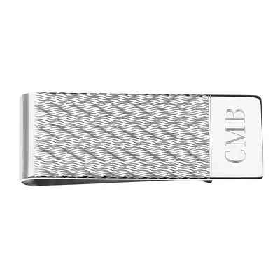 Personalized Zigzag Pattern Money Clip
