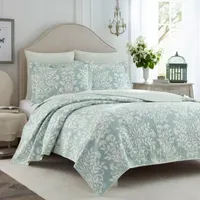 Laura Ashley Rowland Floral Reversible Quilt Set