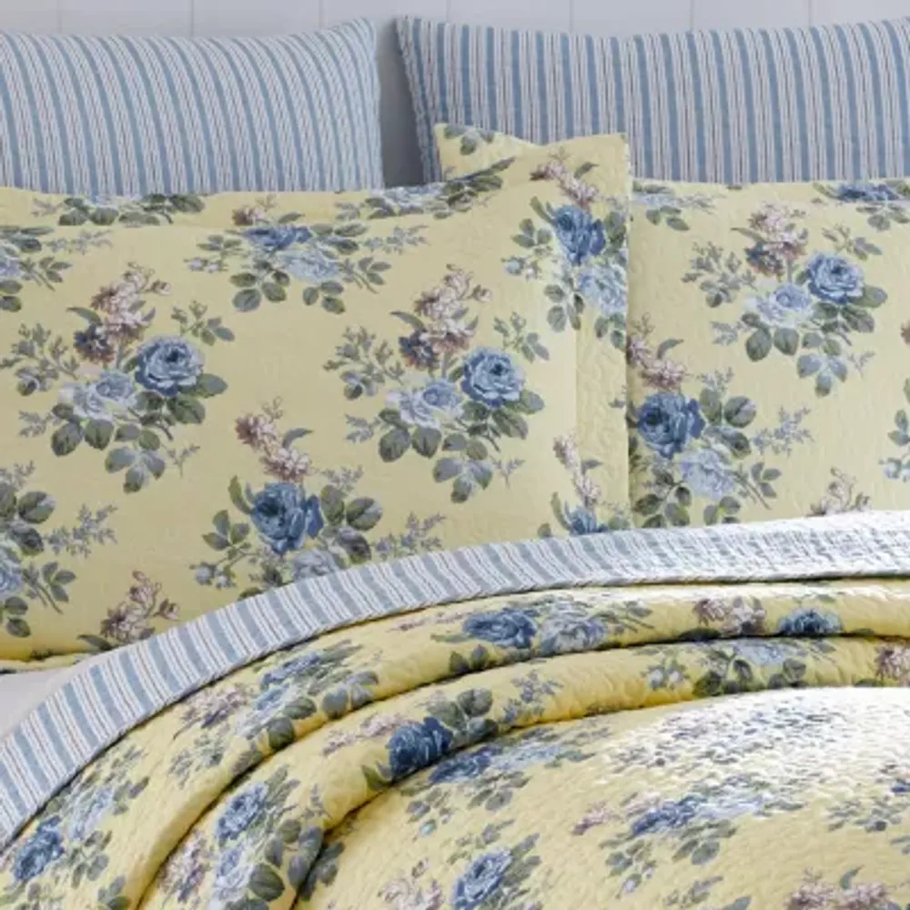 Laura Ashley Linley Floral Quilt Set