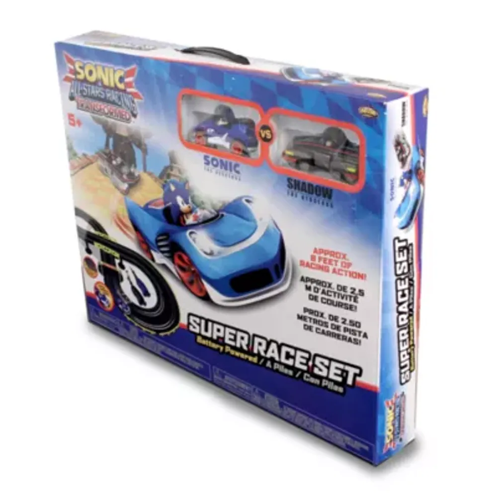 Nkok Inc. Junior Explorers Sonic The Hedgehog All Stars Racing Transformed R/C Slot Car Set Race Set  Sonic And Shadow Sonic the Hedgehog Cars