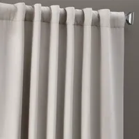 Exclusive Fabrics & Furnishing Light-Filtering Rod Pocket Back Tab Single Curtain Panel