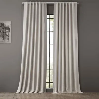 Exclusive Fabrics & Furnishing Light-Filtering Rod Pocket Back Tab Single Curtain Panel