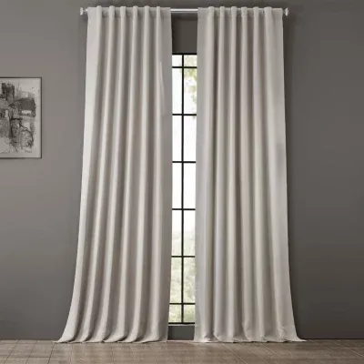 Exclusive Fabrics & Furnishing Rod Pocket Back Tab Light-Filtering Single Curtain Panels