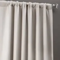 Exclusive Fabrics & Furnishing Light-Filtering Rod Pocket Back Tab Single Curtain Panel