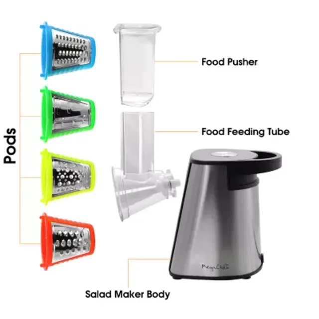 MegaChef 8 in 1 Multi-Use Slicer Dicer and Chopper with Interchangeable Blades