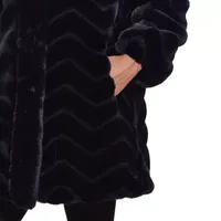 Gallery Womens Faux Fur Hooded Heavyweight Coat