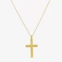 Womens 14K Gold Cross Pendant Necklace