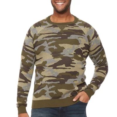 mutual weave Big and Tall Mens Crew Neck Long Sleeve Pullover Sweater