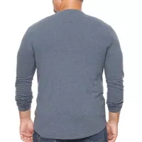 mutual weave Big and Tall Mens Crew Neck Long Sleeve Brushed Jersey Pocket Tee