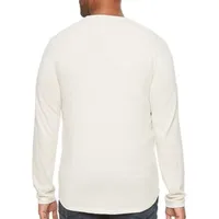 mutual weave Big and Tall Mens Crew Neck Long Sleeve Brushed Jersey Pocket Tee