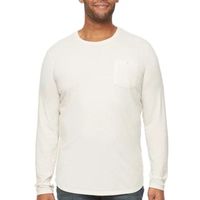 mutual weave Big and Tall Mens Crew Neck Long Sleeve Brushed Jersey Pocket Tee