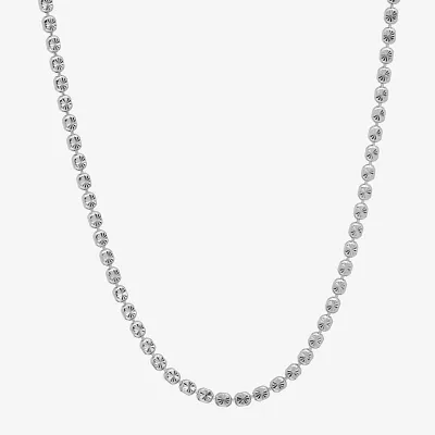 Silver Reflections Womens Pure Over Brass 18 Inch Bead Chain Necklace