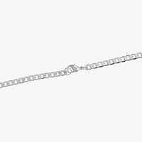 Silver Reflections Pure Silver Over Brass 7.25 Inch Curb Chain Bracelet