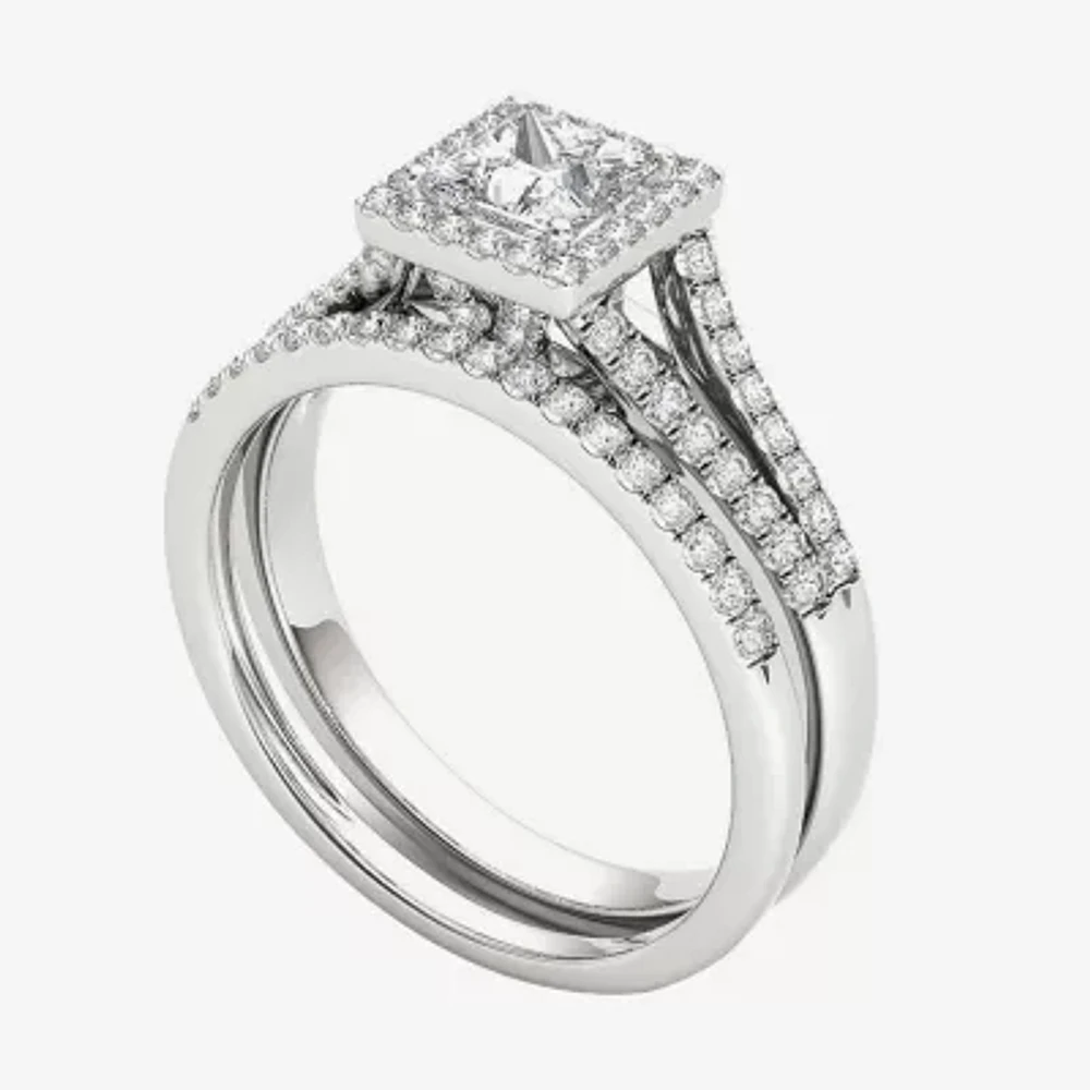 1 CT.T.W. Natural Diamond 10K Gold Bridal Ring Set