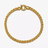 14K Gold Inch Hollow Rope Chain Bracelet